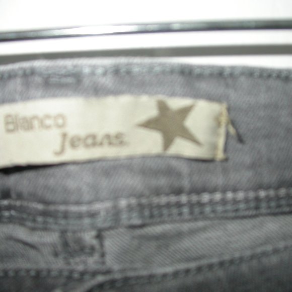 Grey Distressed Denim Blanco Jeans - Picture 3 of 6